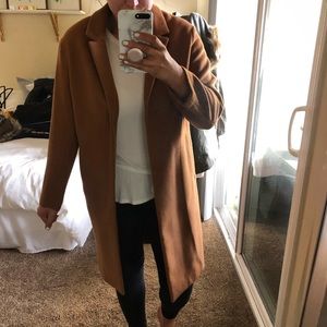 Cognac Lightweight Pea Coat